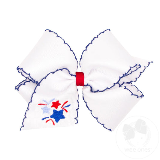King Moonstitch Bow, Patriotic Embroidery Firework