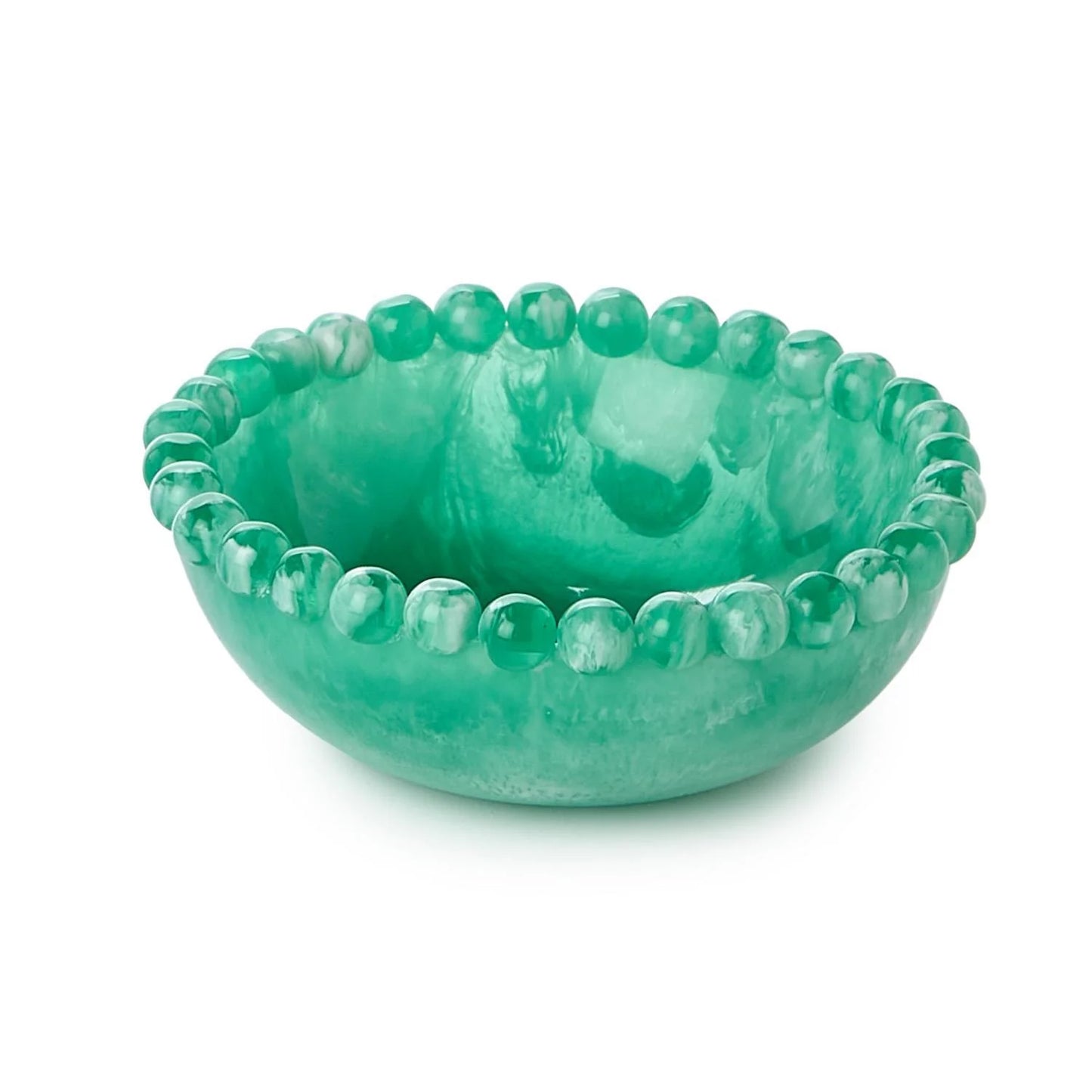 Green Resin Beaded Rim Bowl