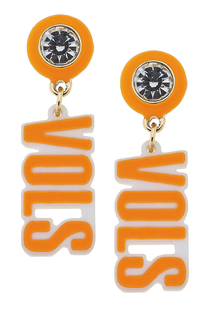 Tennessee Vols Resin Block Earrings