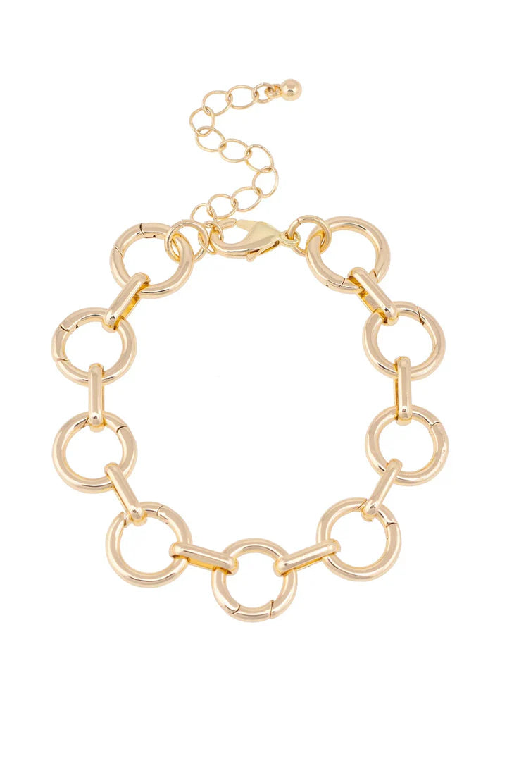 Juliette Charm Collector Bracelet Base in Shiny Gold