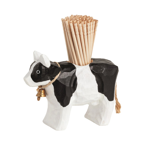 Cow Toothpick Caddy Set