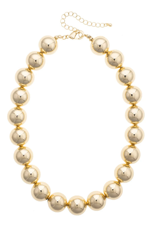 Marjorie Beaded Necklace in Gold