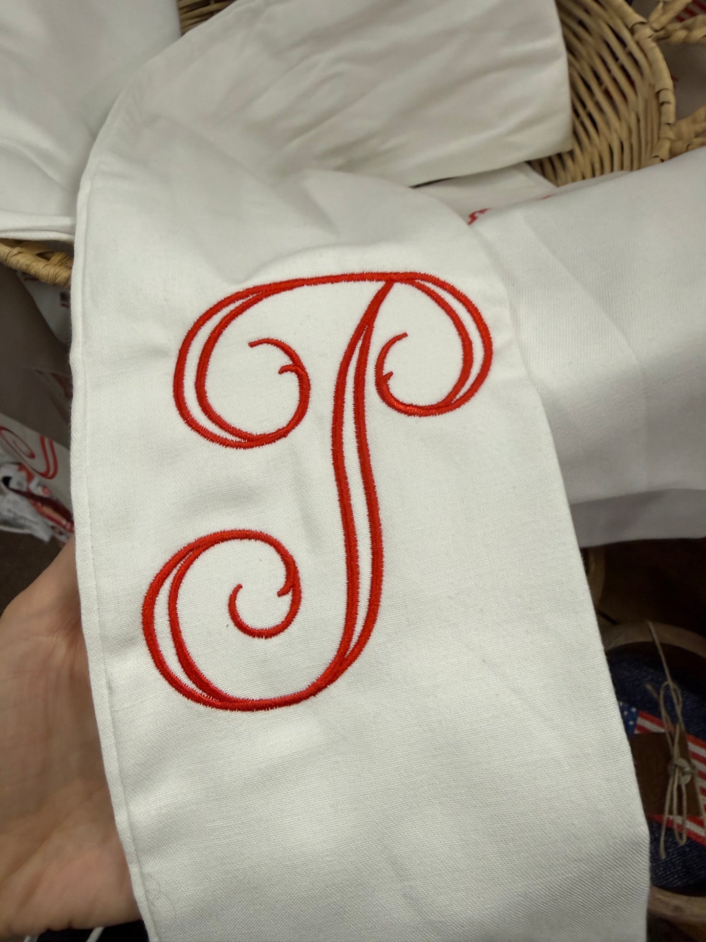 Monogram Patriotic Wreath Sash