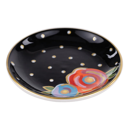 Flowers And Dots Trinket Tray