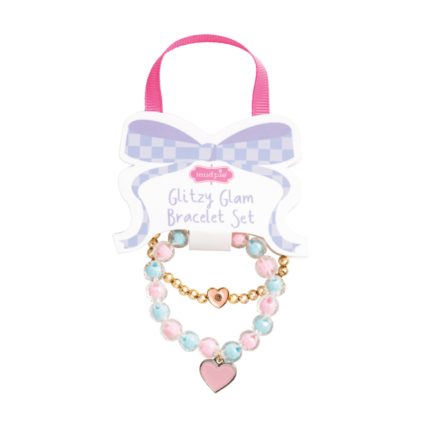 Glitzy Glam Bracelet Heart Set