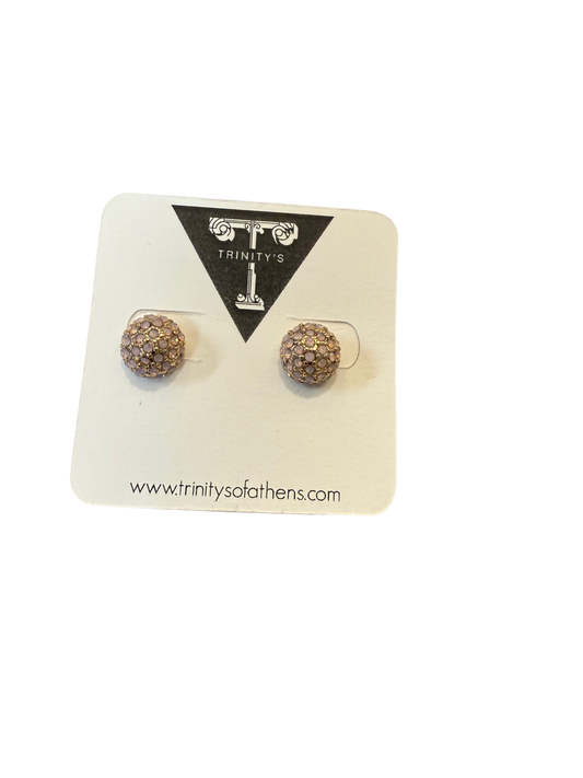 Pink Pave Earring Studs