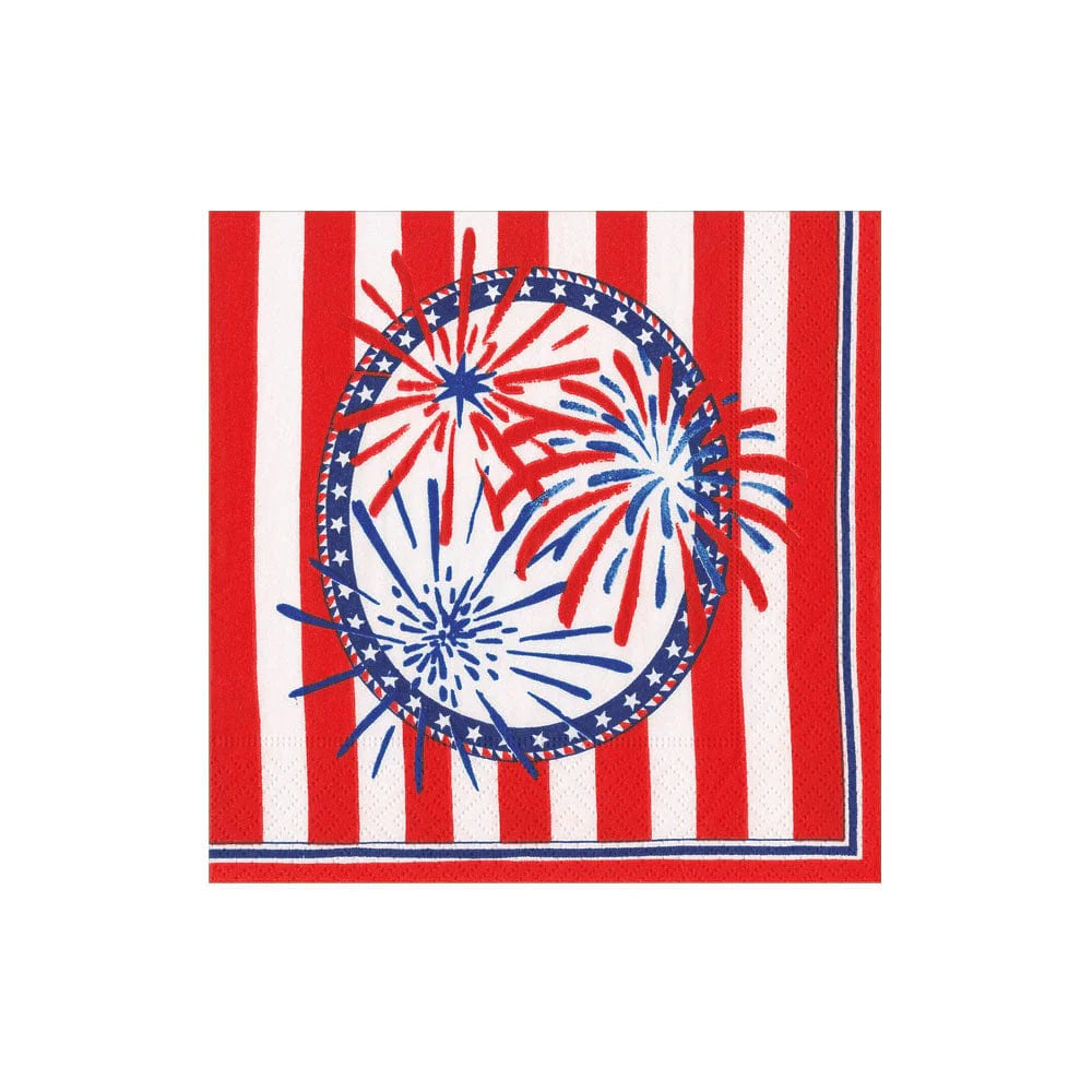 Paper Cocktail Napkins, Stars, Stripes and Sparks