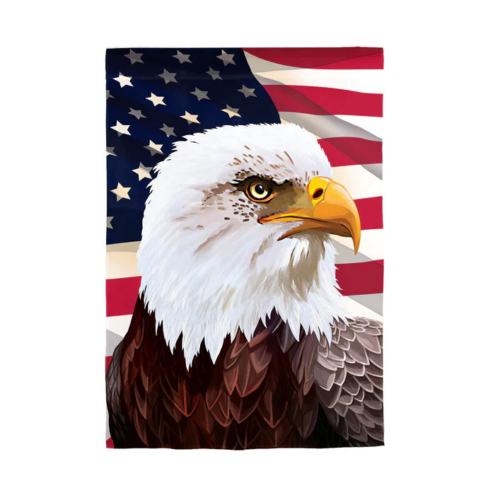 American Eagle Suede Garden Flag