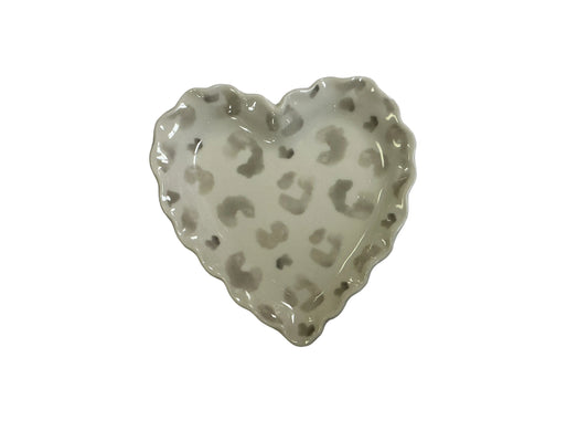 Grey Leopard Tidbit Plate