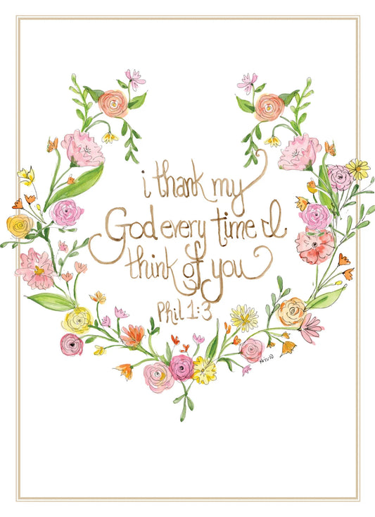 Card, I Thank My God Phil. 1:3