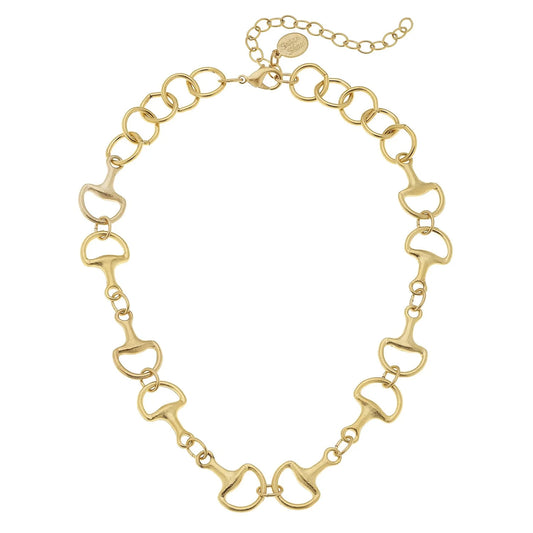 Gold Horse Bit Choker Necklace