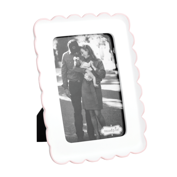 Pink Scalloped Resin Frames