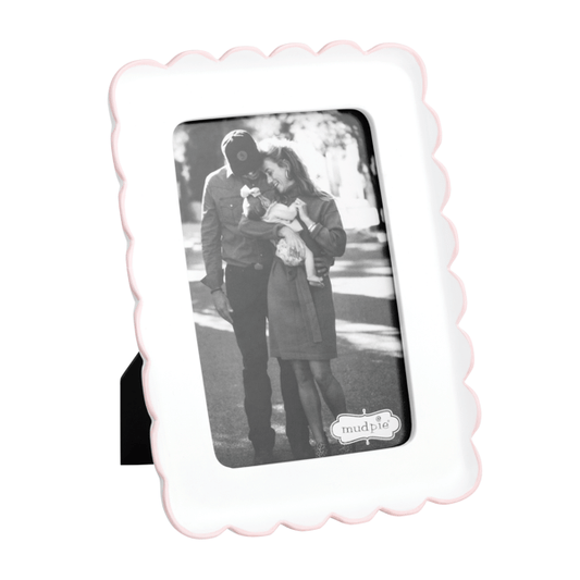Pink Scalloped Resin Frames