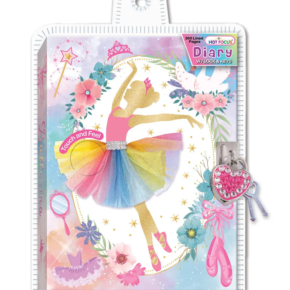 Diary with Lock & Keys, Ballerina Beauties