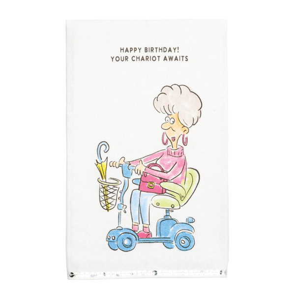 Scooter Birthday Sequin Towel