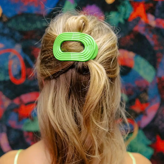 Glow For It Flat Round Hair Clip Small