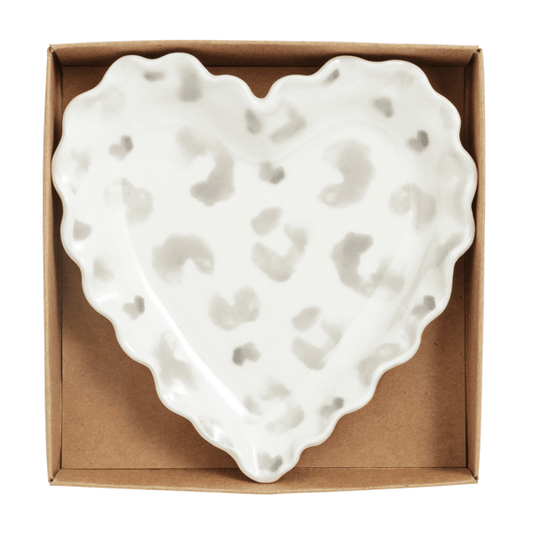 Grey Leopard Tidbit Plate