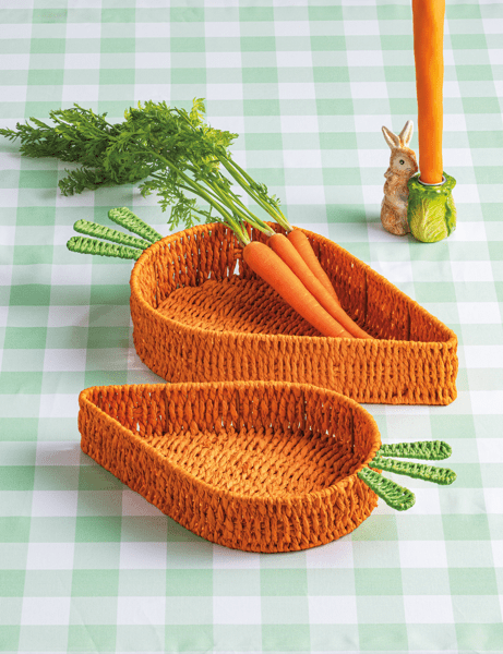 Woven Carrot Tray Set