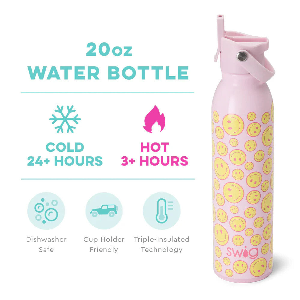 Oh Happy Day Flip + Sip Water Bottle (20oz)