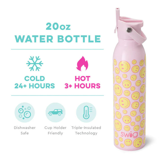 Oh Happy Day Flip + Sip Water Bottle (20oz)