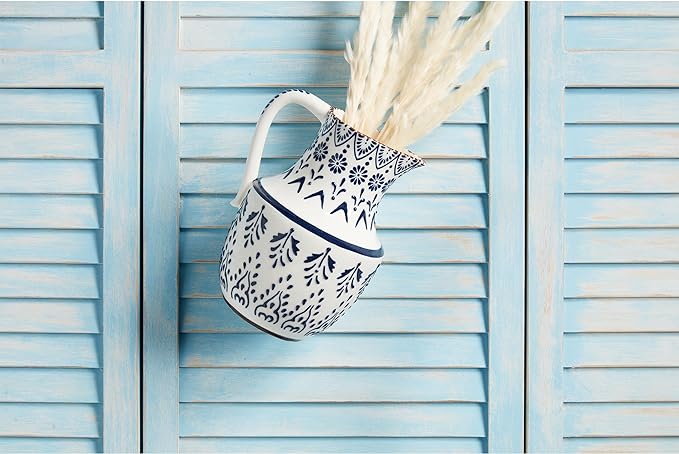 Blue Painted Pitcher