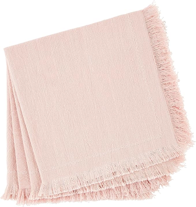 Set of 4 Cloth Napkins, Pink