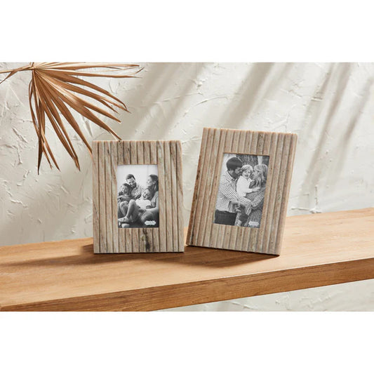 4x6 Beige Stripe Marble Frame