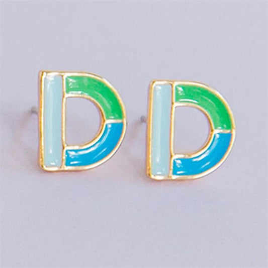 Olivia Initial Earrings D