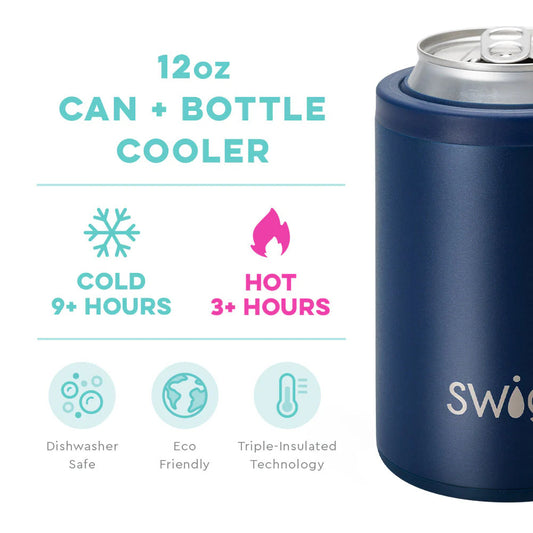 Matte Navy 12oz Combo Cooler