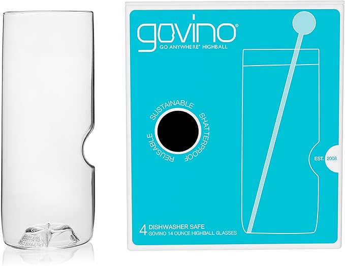 Govino 14 Ounce Highball Glasses - 4 pack