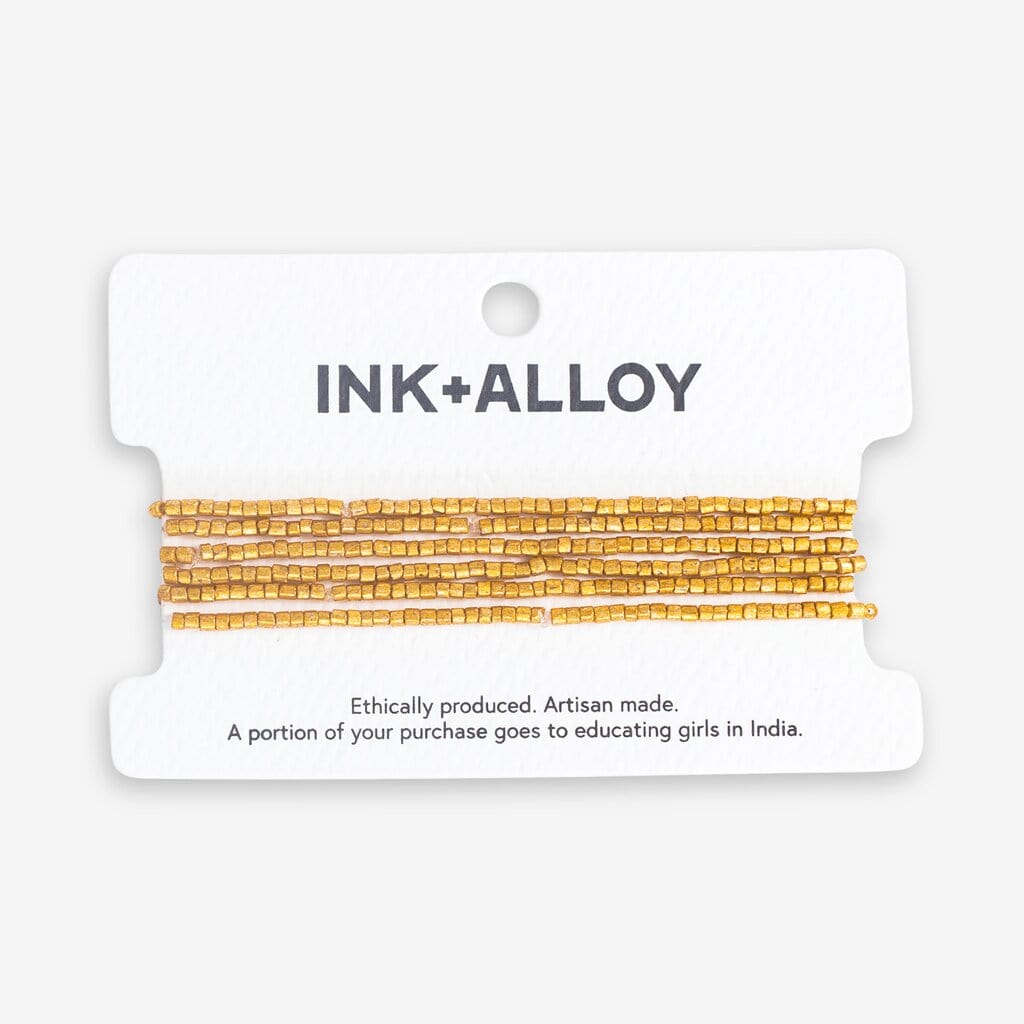Macy six strand luxe beaded bracelet set gold