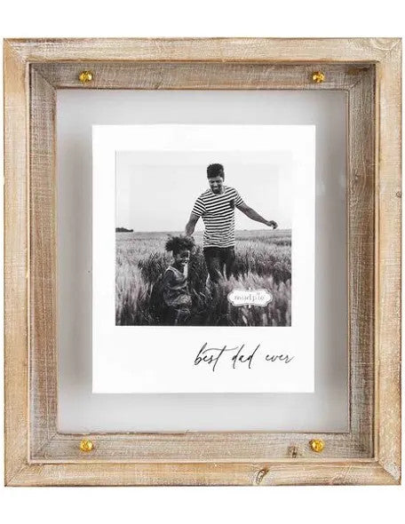 Dad Wood and Brass Frame