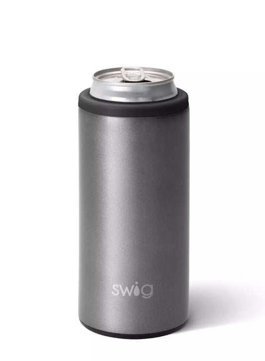 Graphite 12oz Skinny Can Cooler