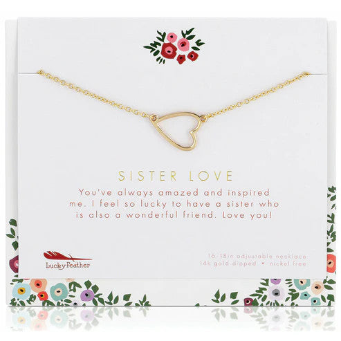Sister Love Necklace with Card