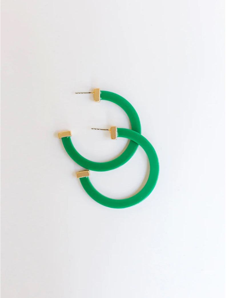 Classic Acrylic Hoops Large Pine