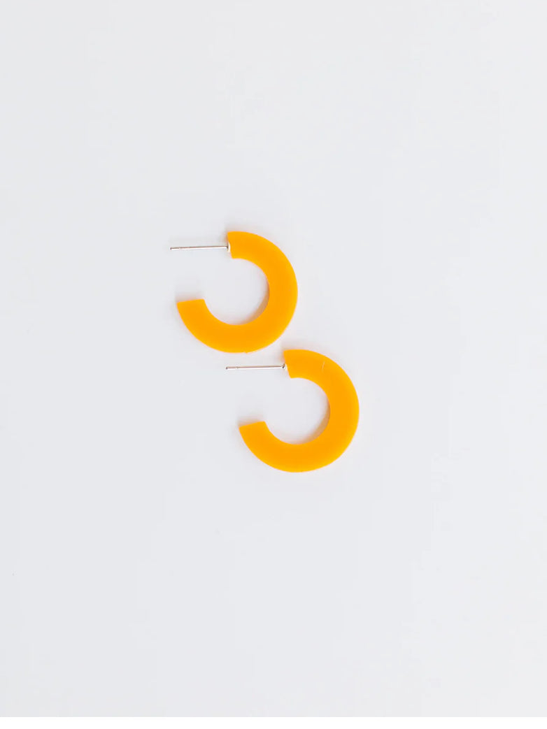 Classic Acrylic Hoops Small Clementine