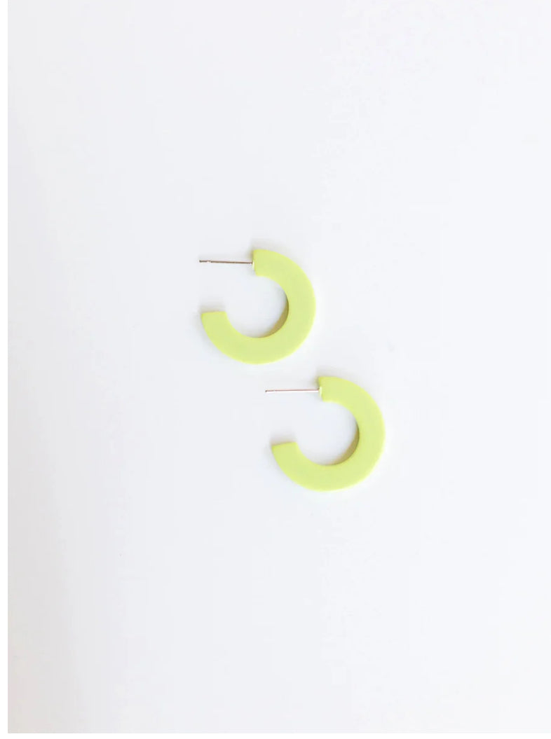 Classic Acrylic Hoops Small Lime