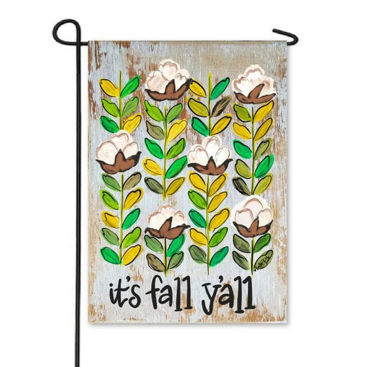 Garden Flag, Cotton Stems It’s Fall Y’all