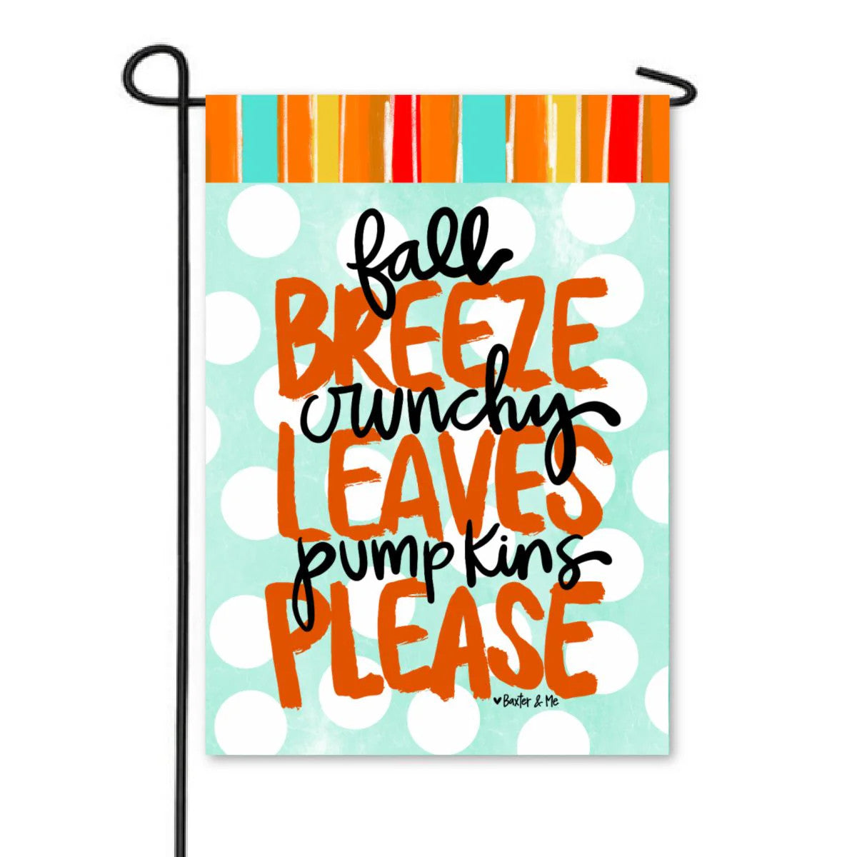 Garden Flag, Fall Breeze Crunchy Leaves Pumpkins Please