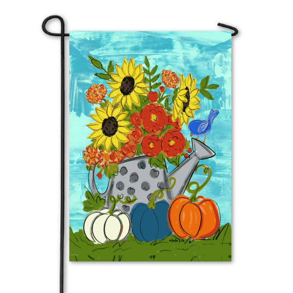Garden Flag, Fall Watercan