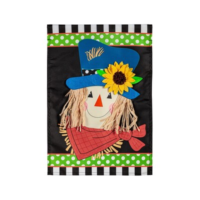 Scarecrow Friend House Applique Flag