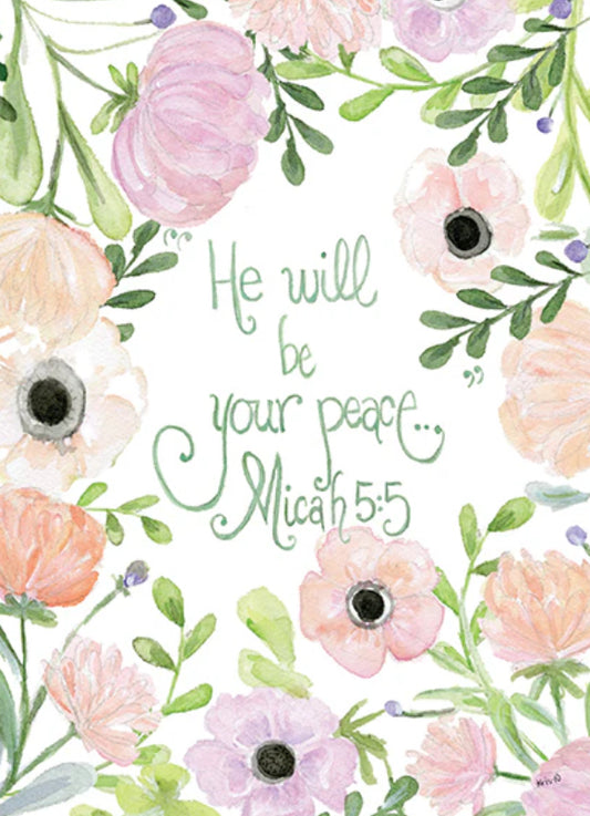Card, He Will Be Your Peace S451