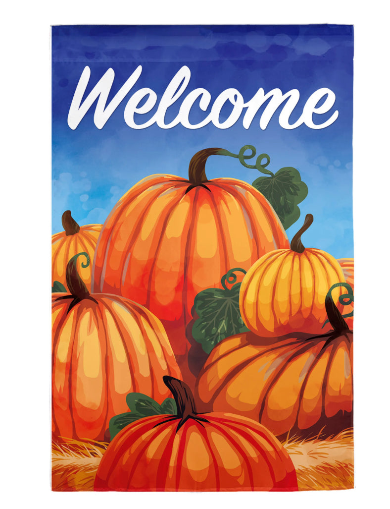 Applique Garden Flag, Welcome Pumpkin Patch