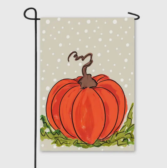 Garden Flag, Classic Long Stem Pumpkin