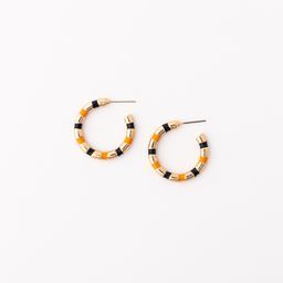 Earrings Nellie, Navy & Orange S