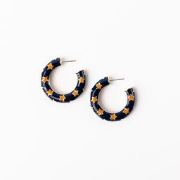 Earrings Justine, Navy & Orange M