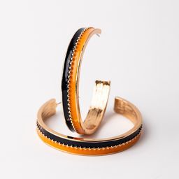 Earrings Meaghan, Navy & Orange L