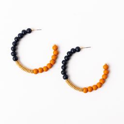 Earrings Kelly, Navy & Orange L