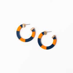 Earrings Melody, Navy & Orange M