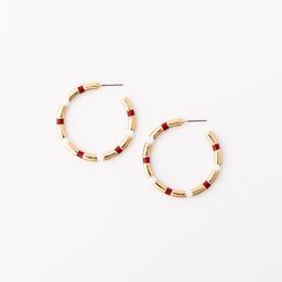 Earrings Nellie, Crimson & White M